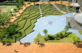 这才叫景观高差处理，你那个只能叫堆土坡！