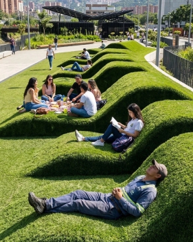 草坡，让身体停下来