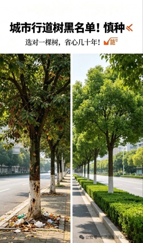 城市行道树·黑名单 慎种！这些树真不适合当行道树
