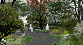 疗愈景观花园su模型